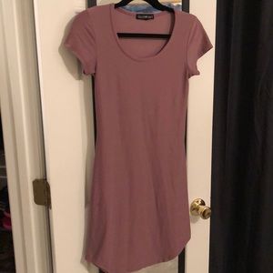 Blush bodycon mini dress